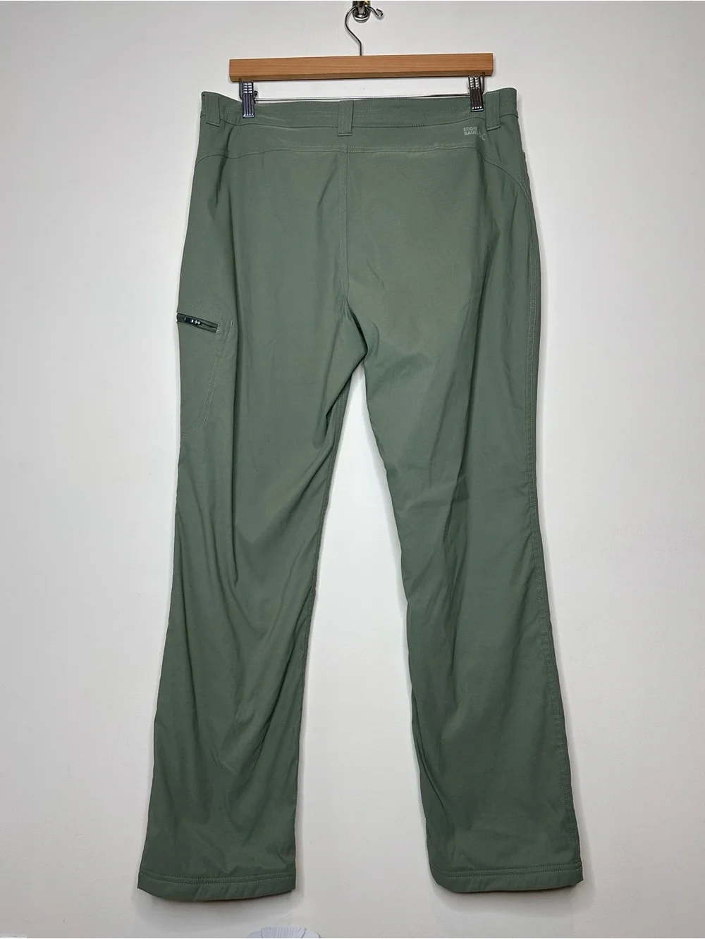 Eddie Bauer Women's Fleece Lined Hiking Pants Size 14 Olive Green Cargo Pocket